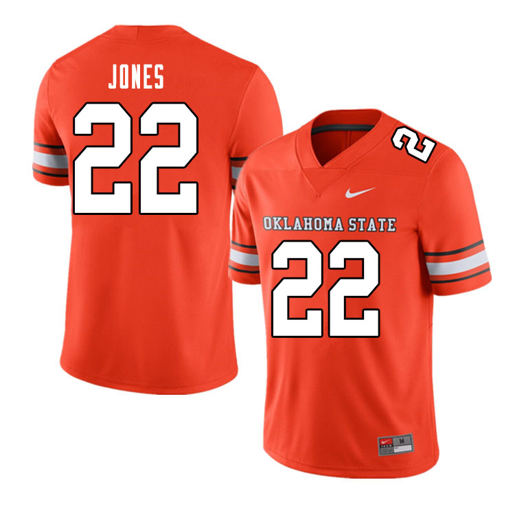 Men #22 Demarco Jones Oklahoma State Cowboys College Football Jerseys Sale-Alternate Orange